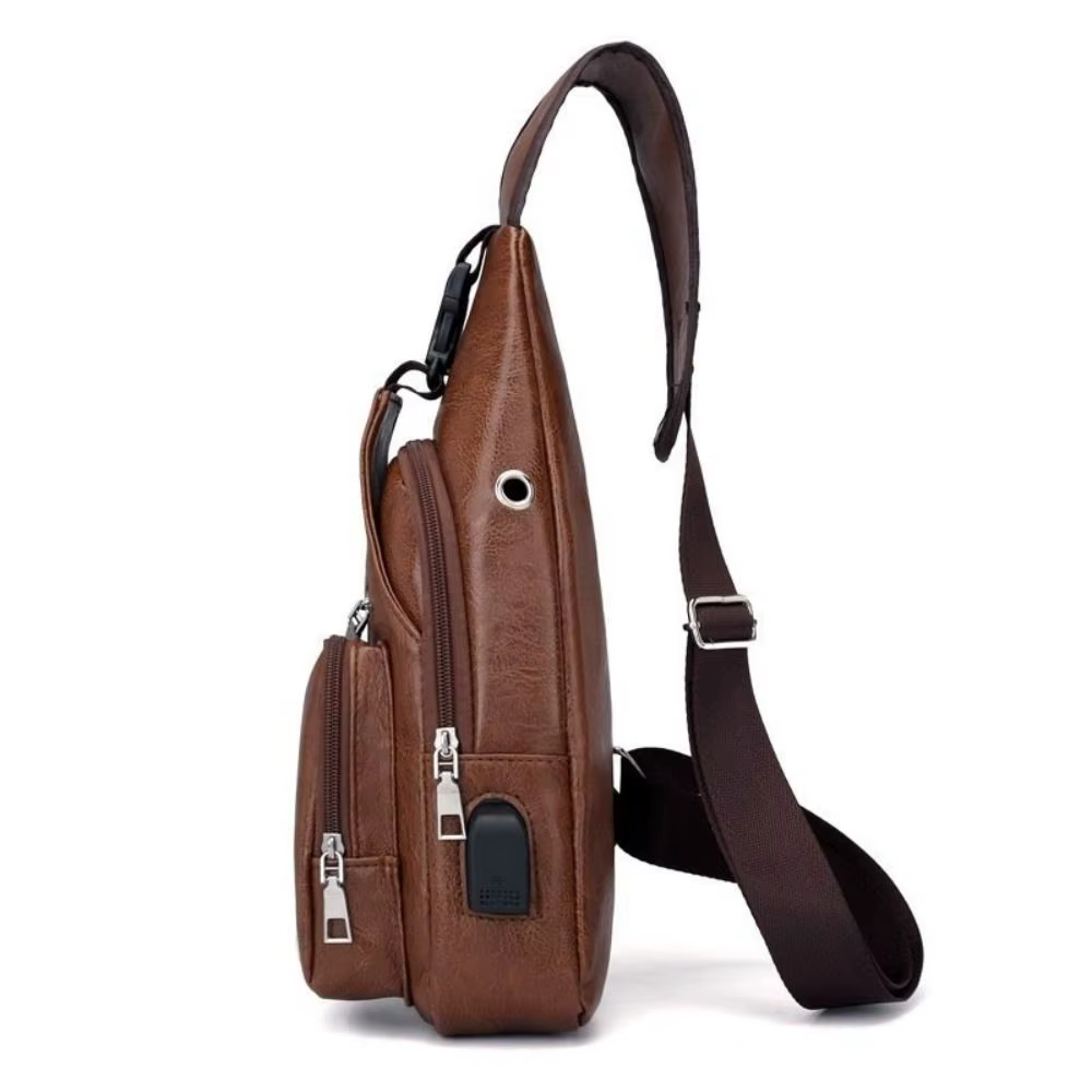 Bolso Bandolera con Puerto USB para Hombre – Viajes y Aire Libre - imagen 2