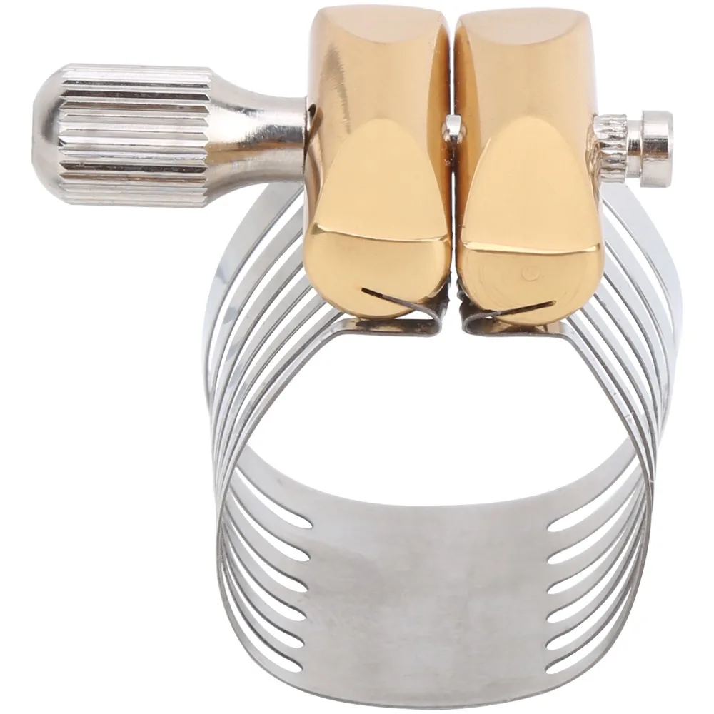 Abrazadera saxofón acero inoxidable con clip plateado de tornillo - imagen 4