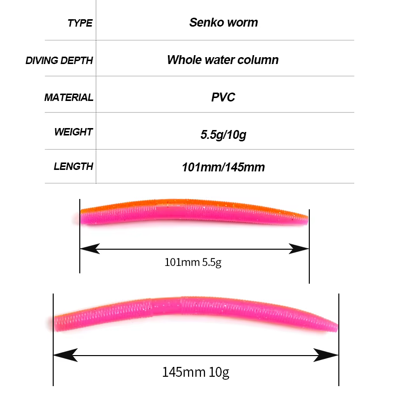 Senko vinilo con aroma salado – Elasticidad superior y colores vivos - imagen 3