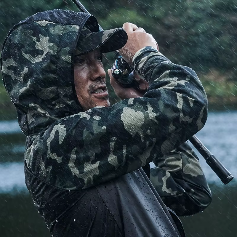 HISTAR Chubasquero de pesca largo impermeable – Oxford TPU ligero - imagen 3