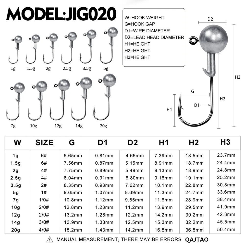 Anzuelos Jig Head con púas para señuelos duros y vinilo blando