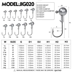 Anzuelos Jig Head con púas para señuelos duros y vinilo blando