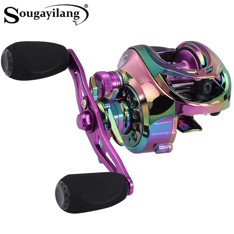 Sougayilang Carrete Baitcasting Magnetico para Carpa de Agua Dulce
