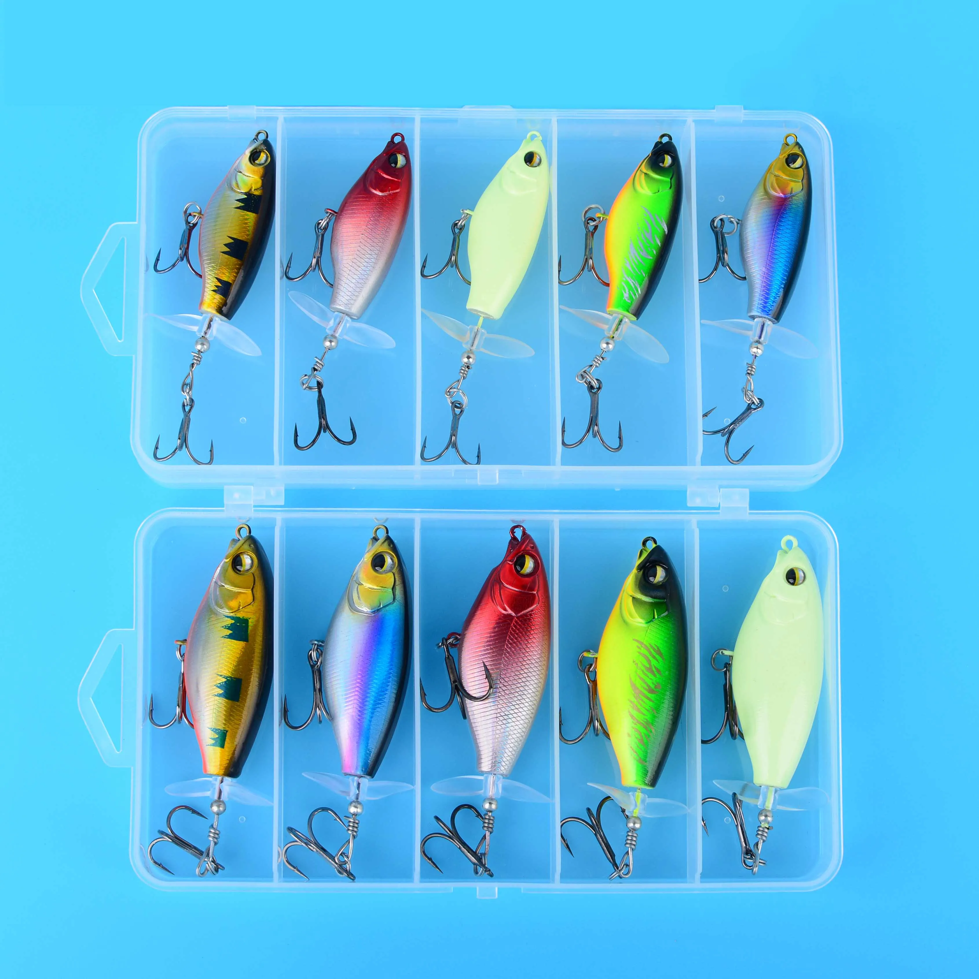 Whopper Plopper señuelo topwater con cola blanda giratoria - imagen 2