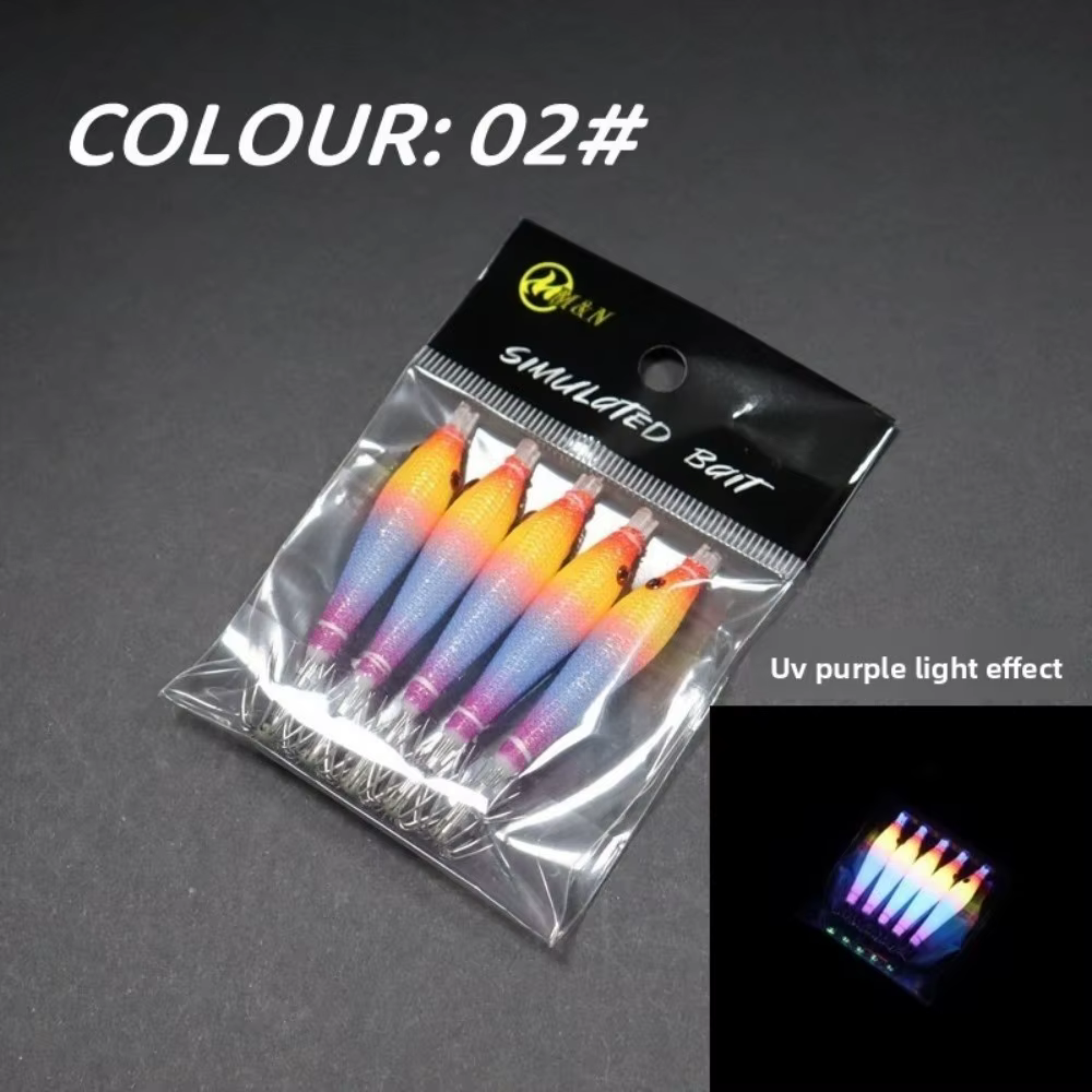 Jig para calamar luminoso – Señuelo UV con forma de gamba