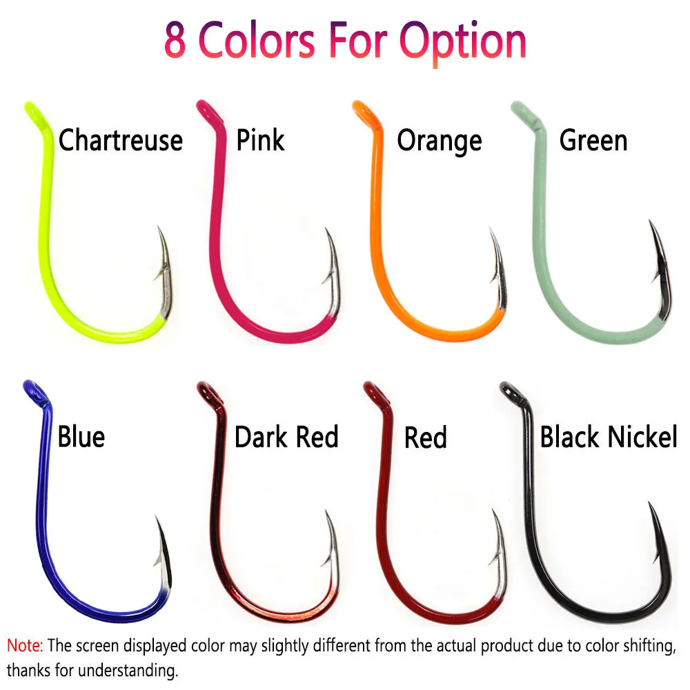 Variedad de colores y tallas del anzuelo Bimoo