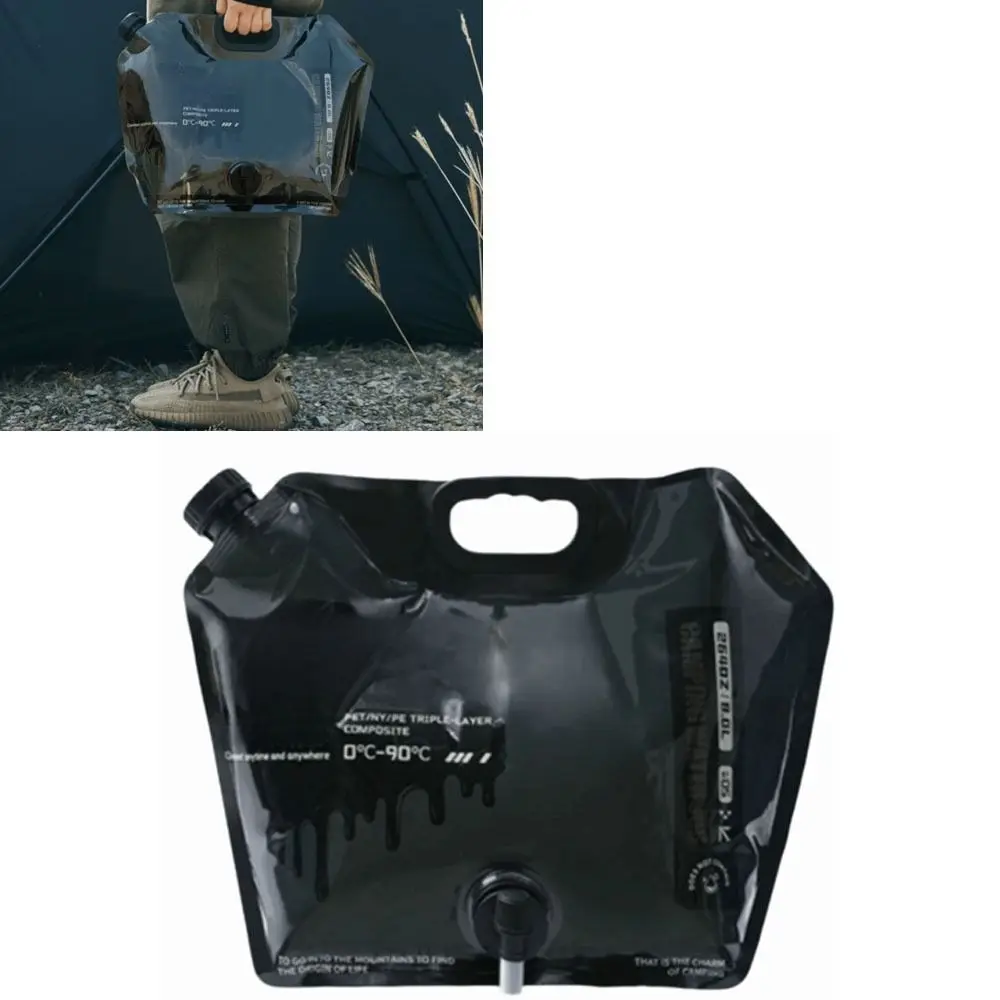 Bolsa de agua plegable con grifo gran capacidad reutilizable - imagen 5