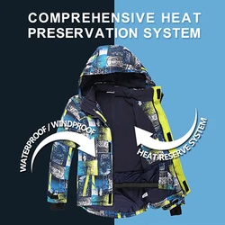Traje de esquí infantil impermeable y a prueba de viento