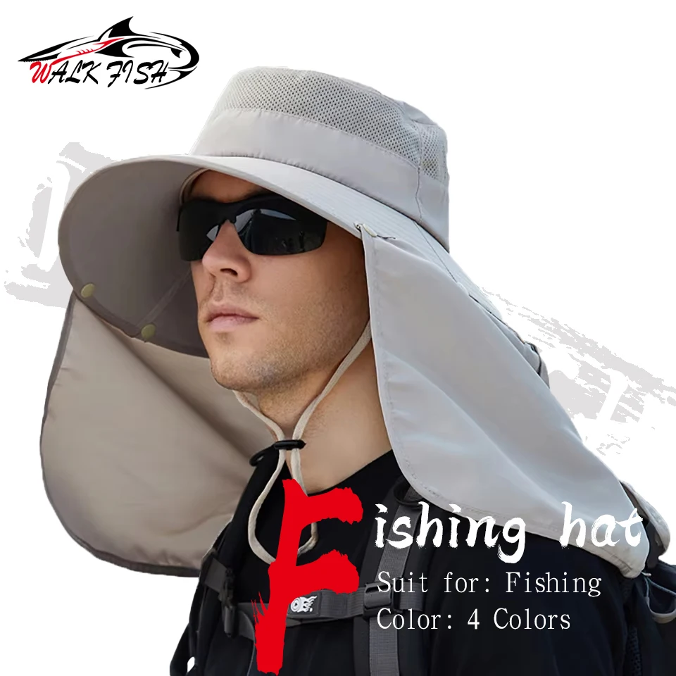 Gorra de pesca WALK FISH con protección solar y visera facial - imagen 4