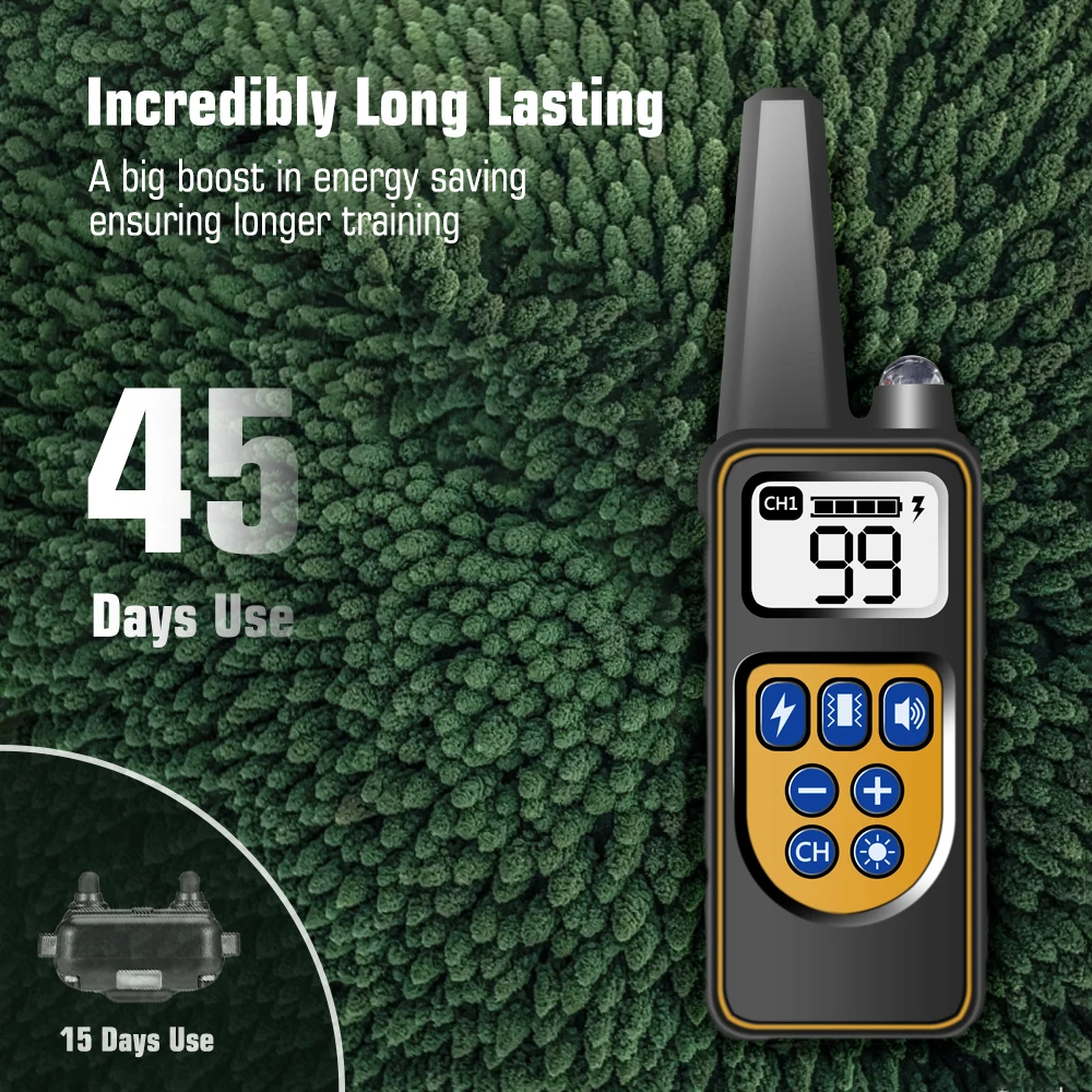 Collider de adiestramiento impermeable recargable con control remoto IP67 para perros - imagen 2