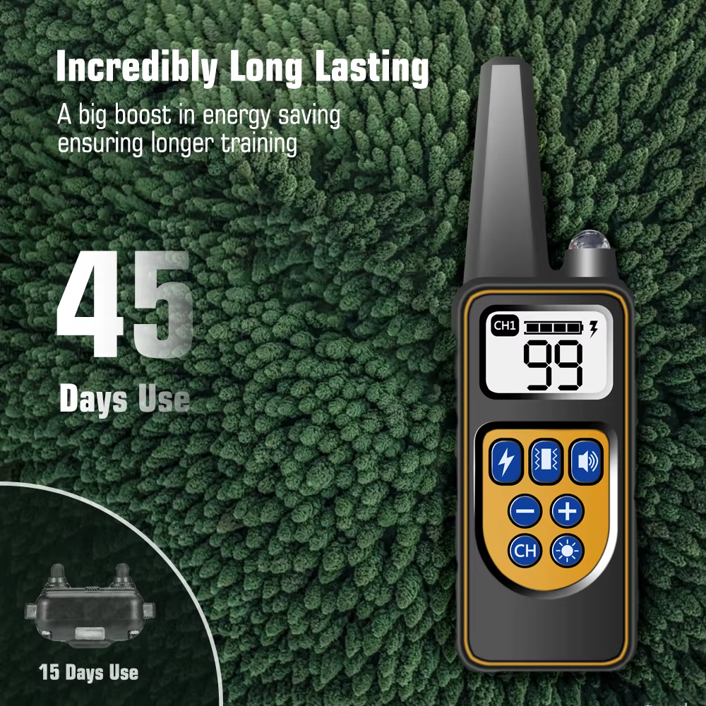 Collider de adiestramiento impermeable recargable con control remoto IP67 para perros - imagen 2