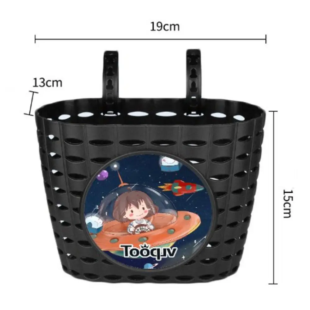 Cesta infantil rosa con lazo para bicicleta