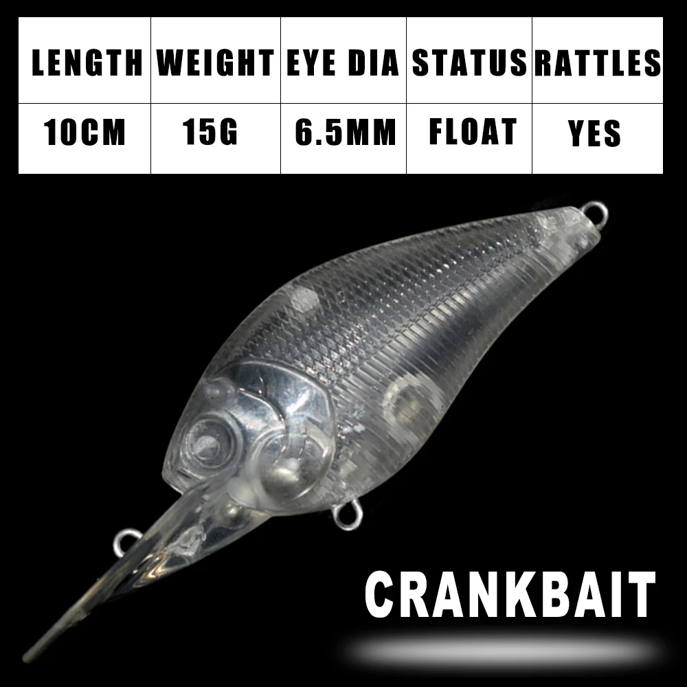 Dr.Holife Señuelos Crankbait flotantes sin pintar – para DIY - imagen 3