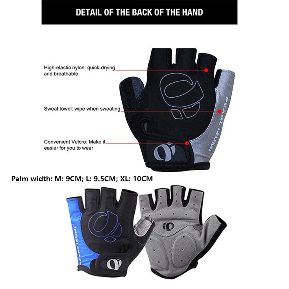Guantes de ciclismo medio dedo vista frontal