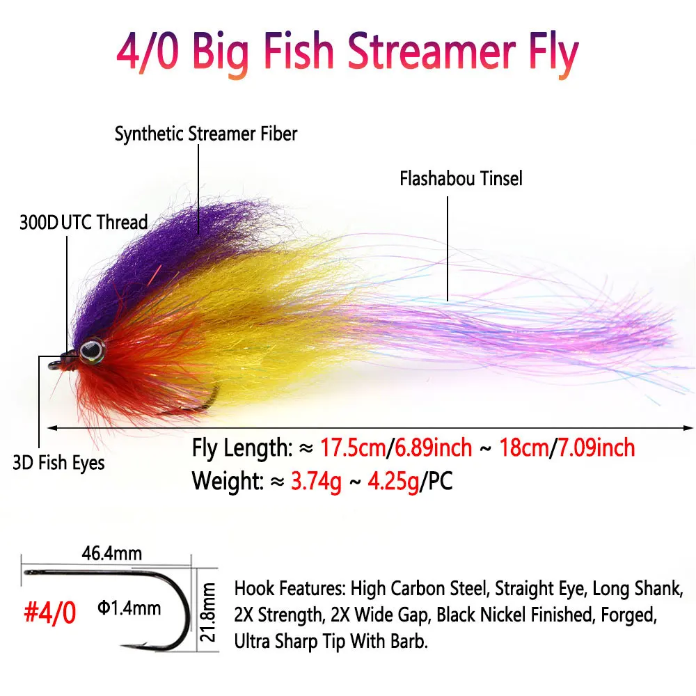 Bimoo Señuelo Streamer 3D – Ojos de pez flash para lucio y lubina - imagen 5