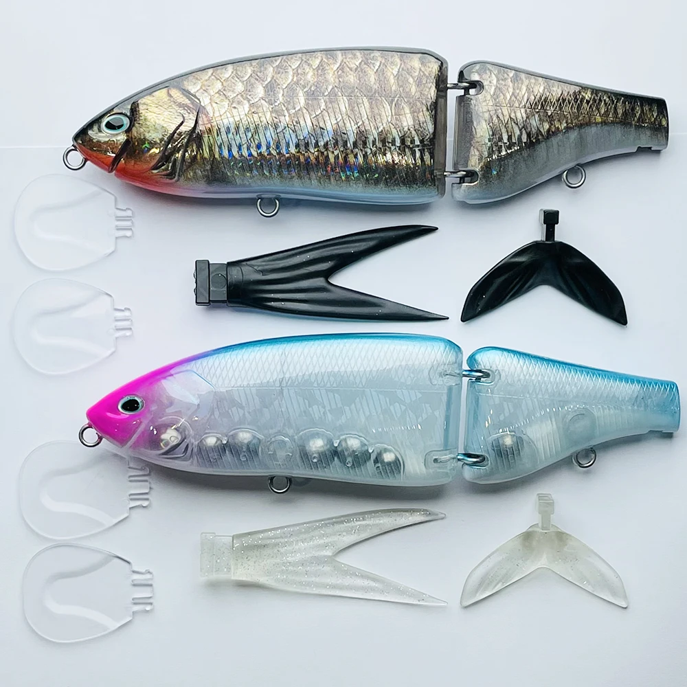 Swimbait flotante articulado shad de cuerpo duro para lucio y bass - imagen 4