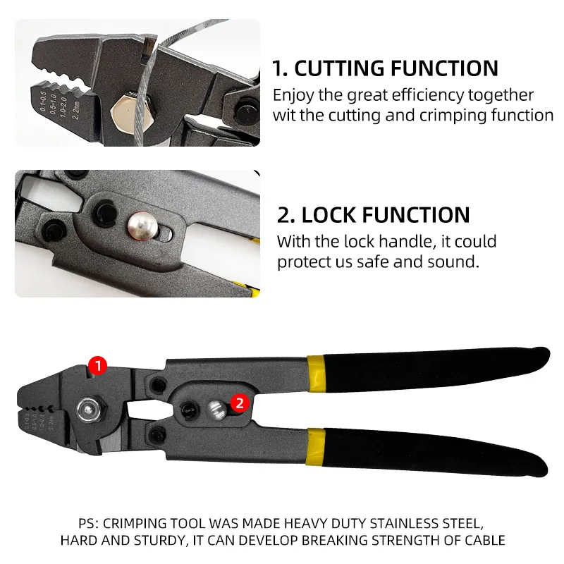 Shareshark alicates para prensar tubo de cobre y aluminio, línea de nailon - imagen 3
