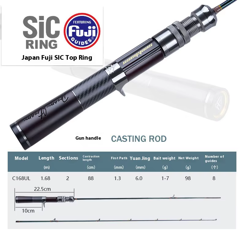 SEAKBass caña de pescar ultraligero Fuji SIC – Bocachico - imagen 4