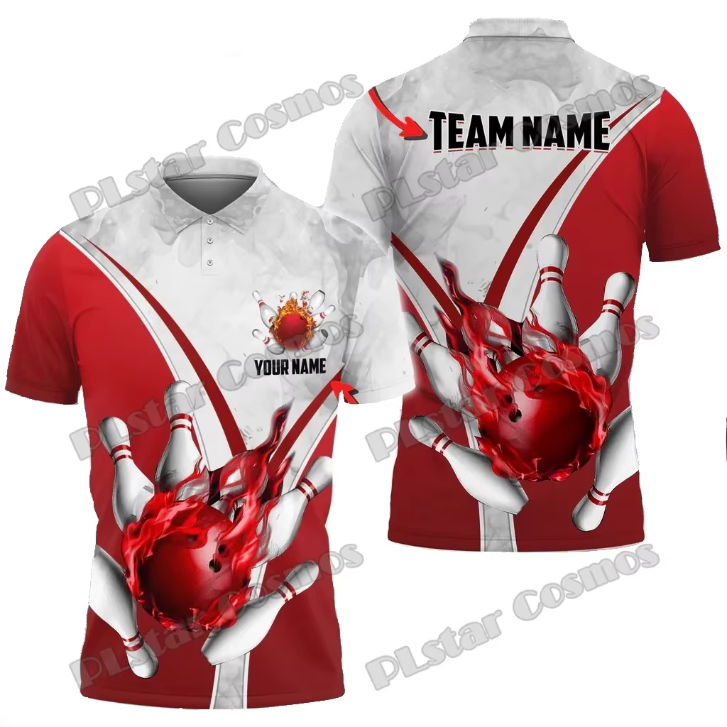 Polo Flamame pesca con estampado 3D de bolos personalizable - imagen 3