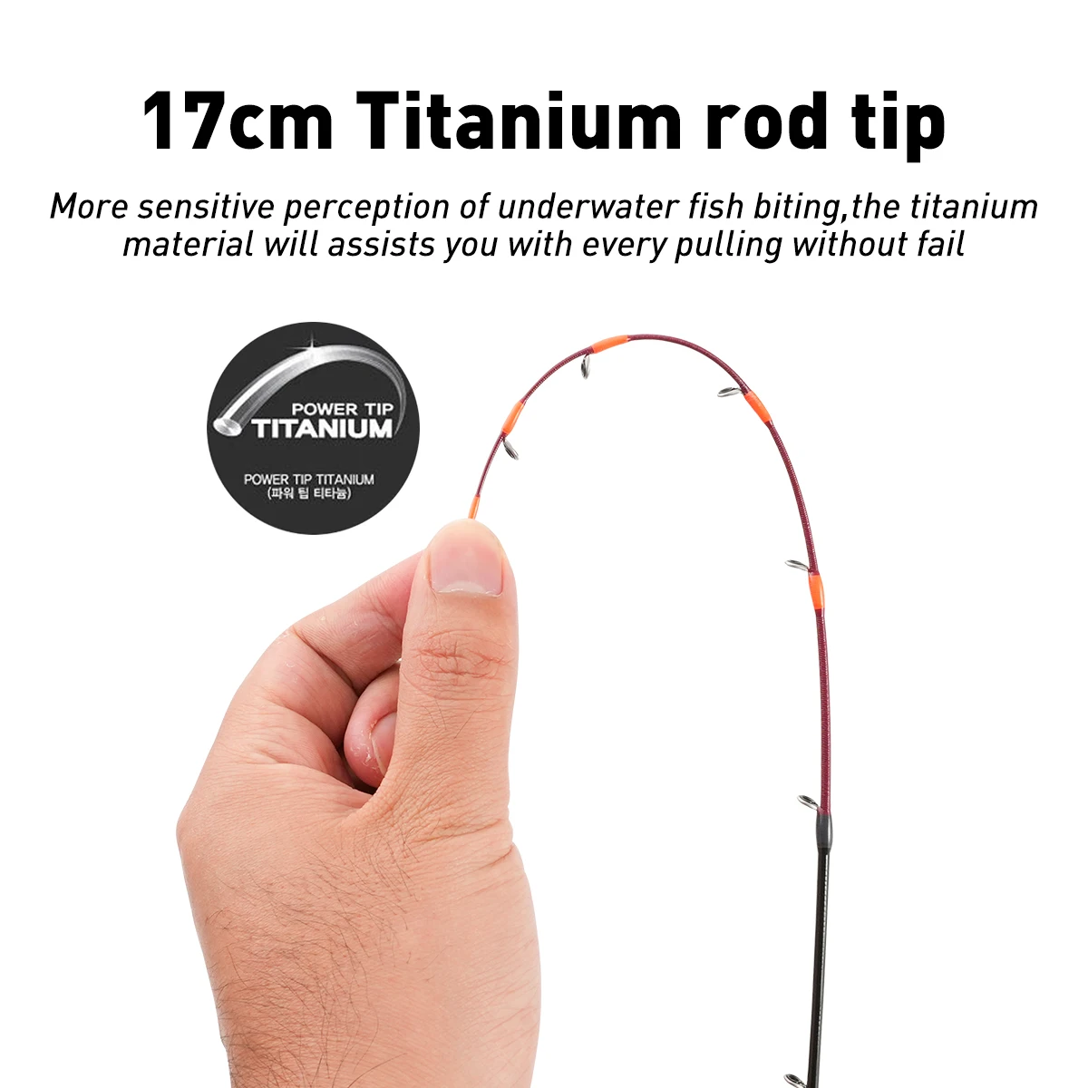 Caña Johncoo Jigging 1,7m - Punta titanio, mango de goma - imagen 3