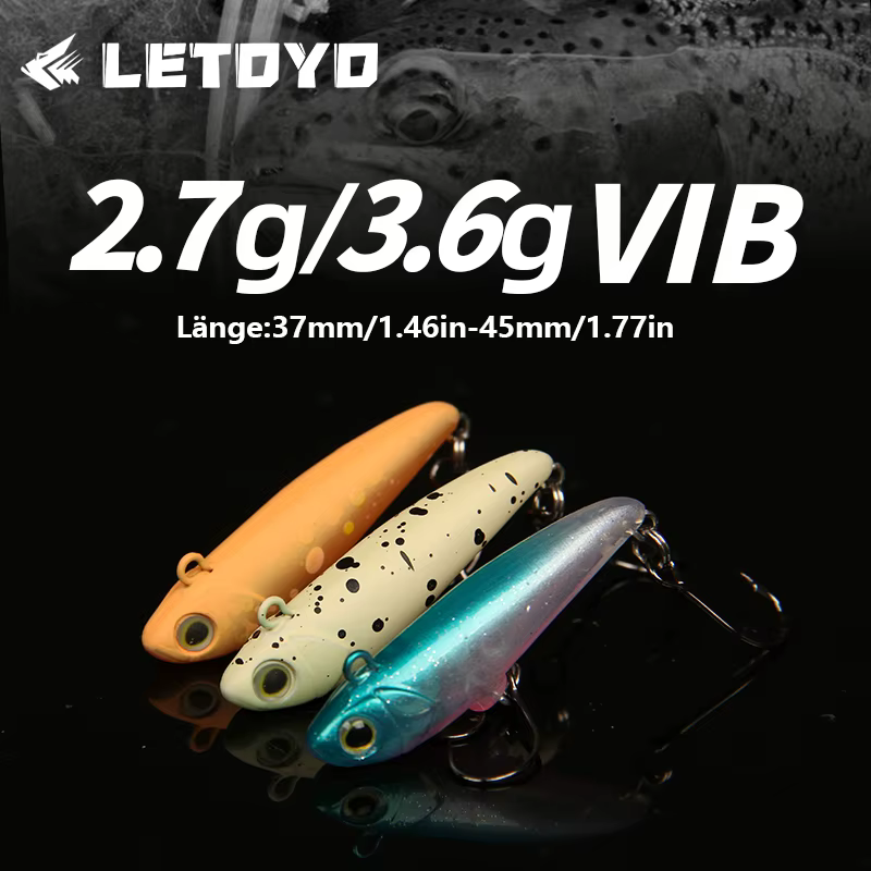 Señuelo Vibratorio LETYO VIB Luminoso UV Hundimiento Trucha Perca