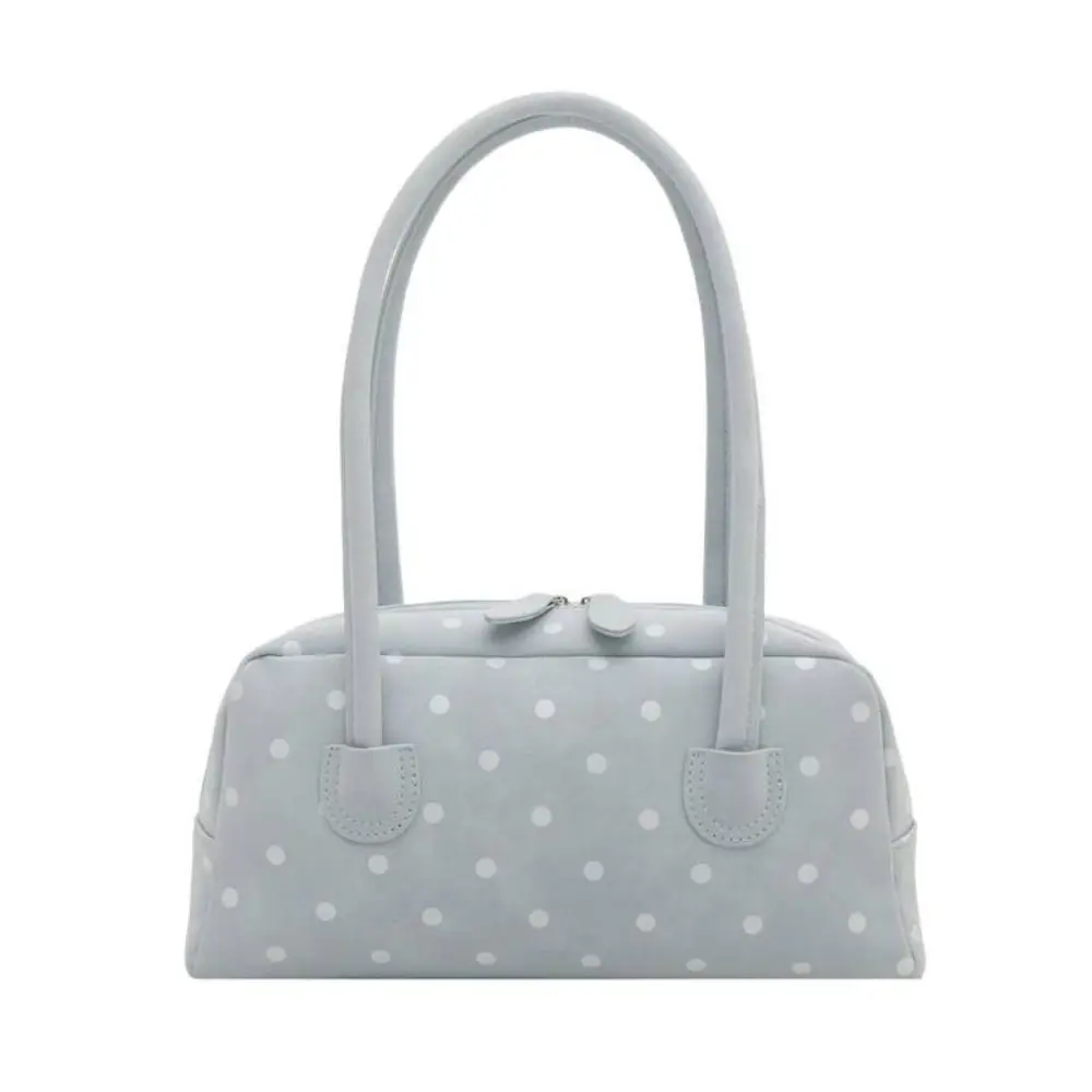 Bolso de hombro portátil con cremallera y lunares – Gran capacidad