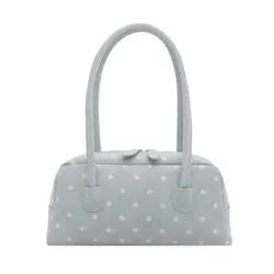 Bolso de hombro portátil con cremallera y lunares – Gran capacidad