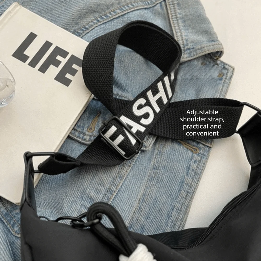 Bolso bandolera dumpling de correa ancha para mujer, gran capacidad - imagen 3