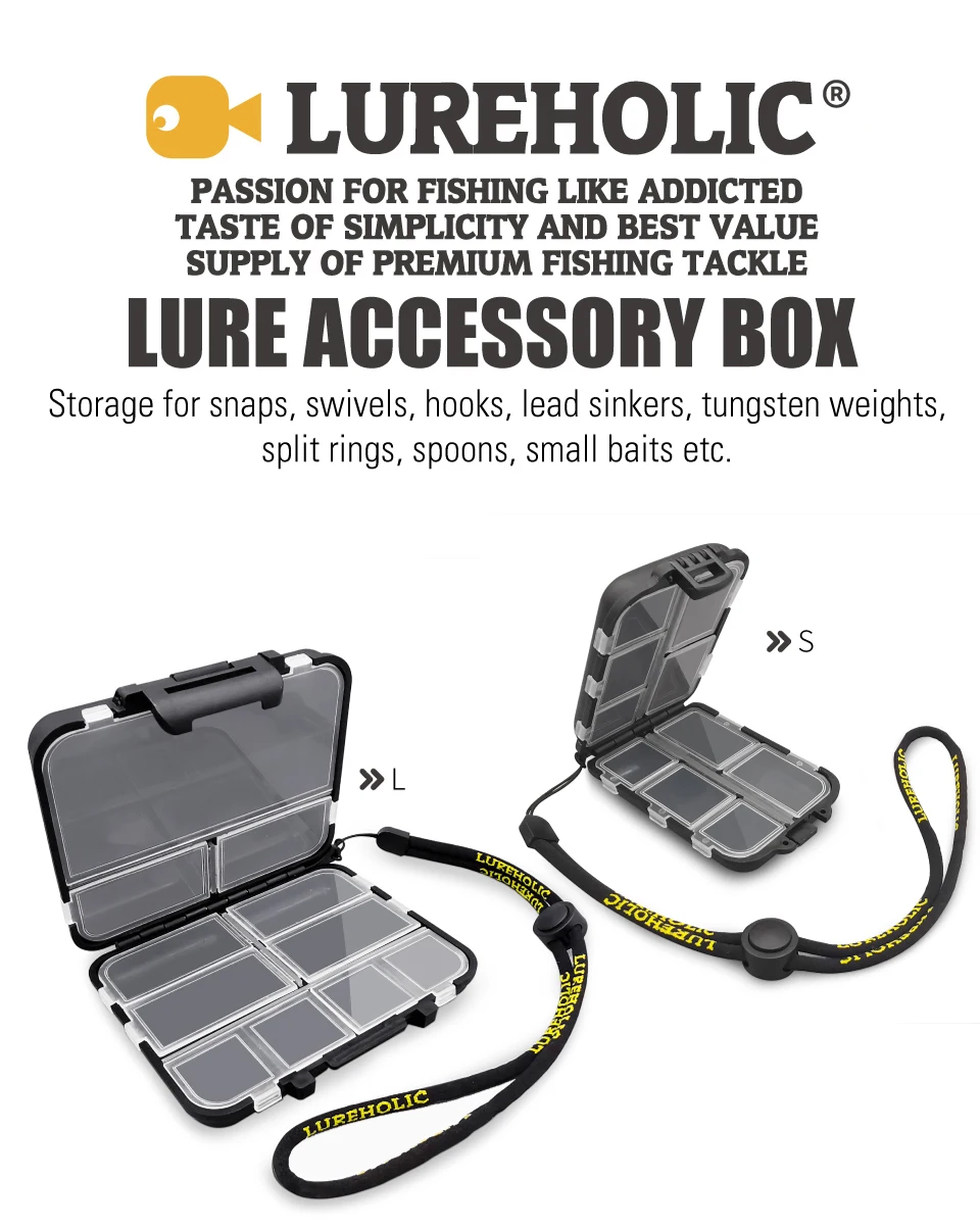 Interior con compartimentos ajustables del estuche LUREHOLIC