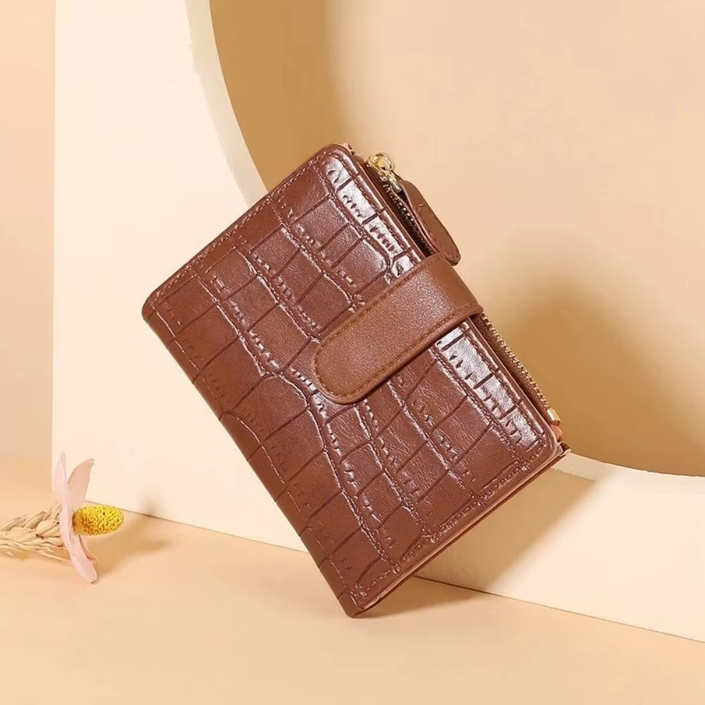 Cartera Bifold Ultrafina – Estampado Cocodrilo y Ventana para Carnet - imagen 4