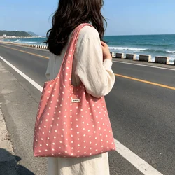 Bolso de hombro plegable de lunares bandolera – gran capacidad ligero