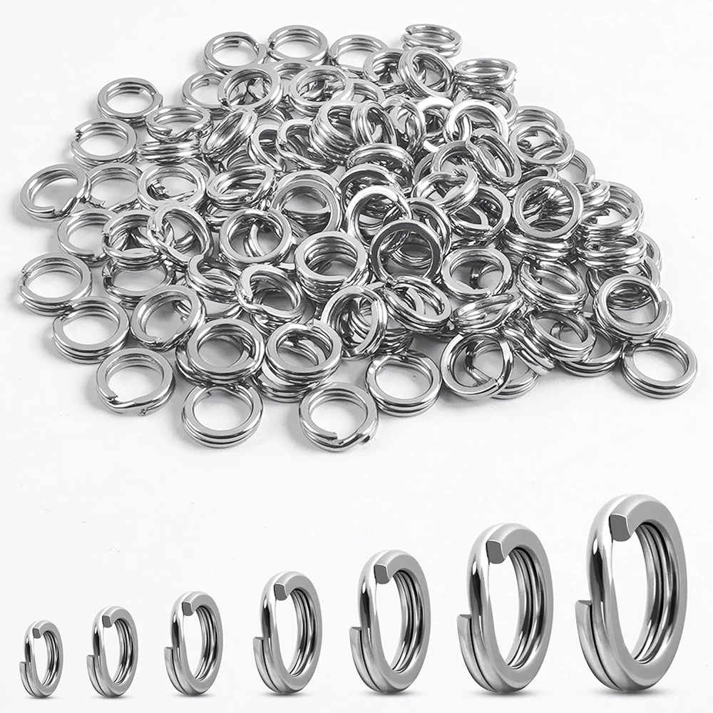 Anillos divididos acero inoxidable para señuelos agua salada - imagen 2