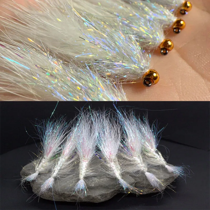 Fibra de cristal iridiscente para atado de moscas brillantes - imagen 3