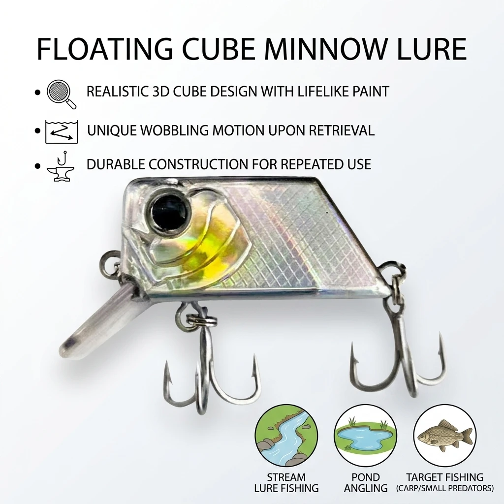 Señuelo flotante realista de plástico para lubina y lucio