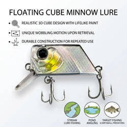 Señuelo flotante realista de plástico para lubina y lucio