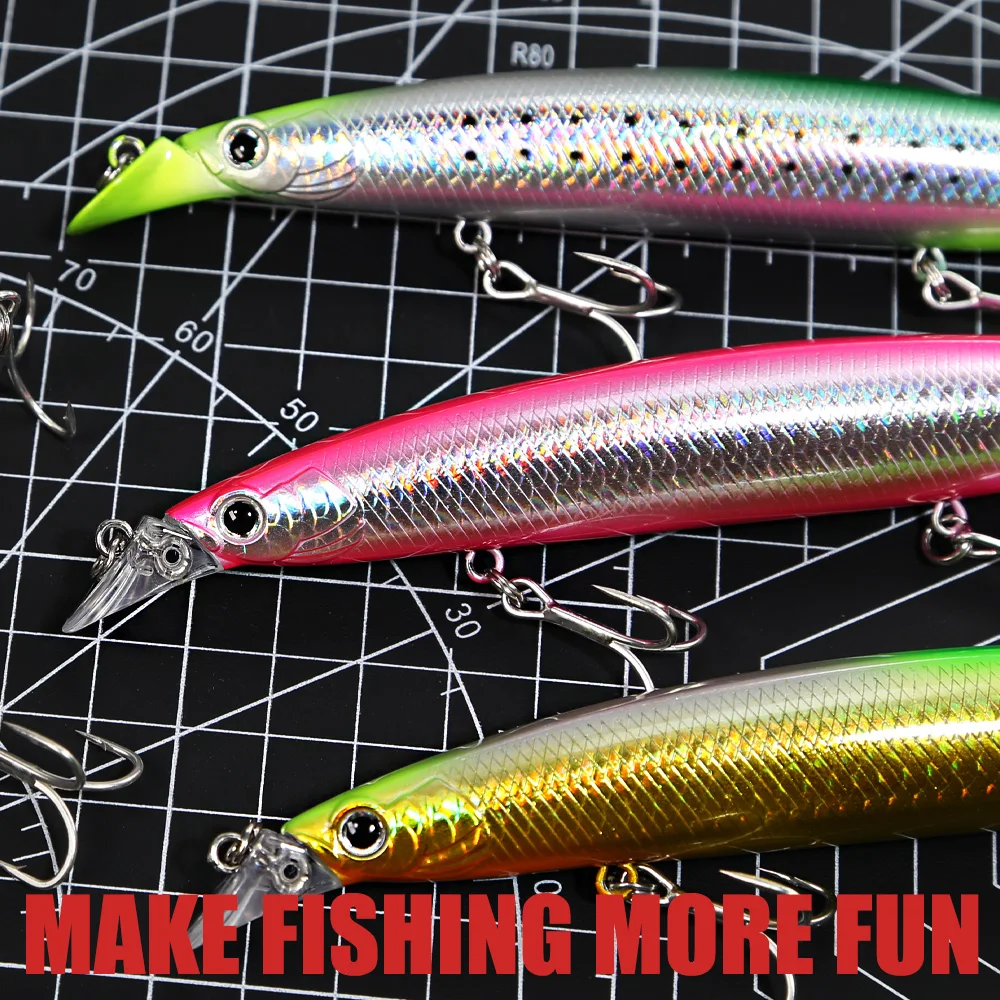 Señuelo Jerkbait PEAK flotante gran tamaño para lubina de agua salada - imagen 3