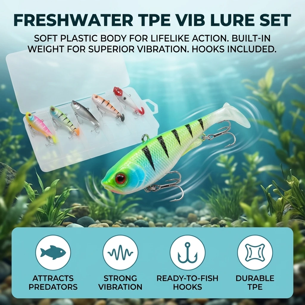 Señuelos VIB para lubina de TPE, en agua salada y dulce, ligeros - imagen 5