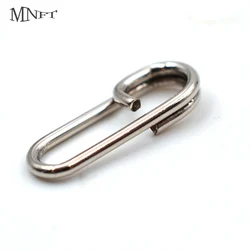 MNFT Anillos divididos ovalados de acero inoxidable con clips