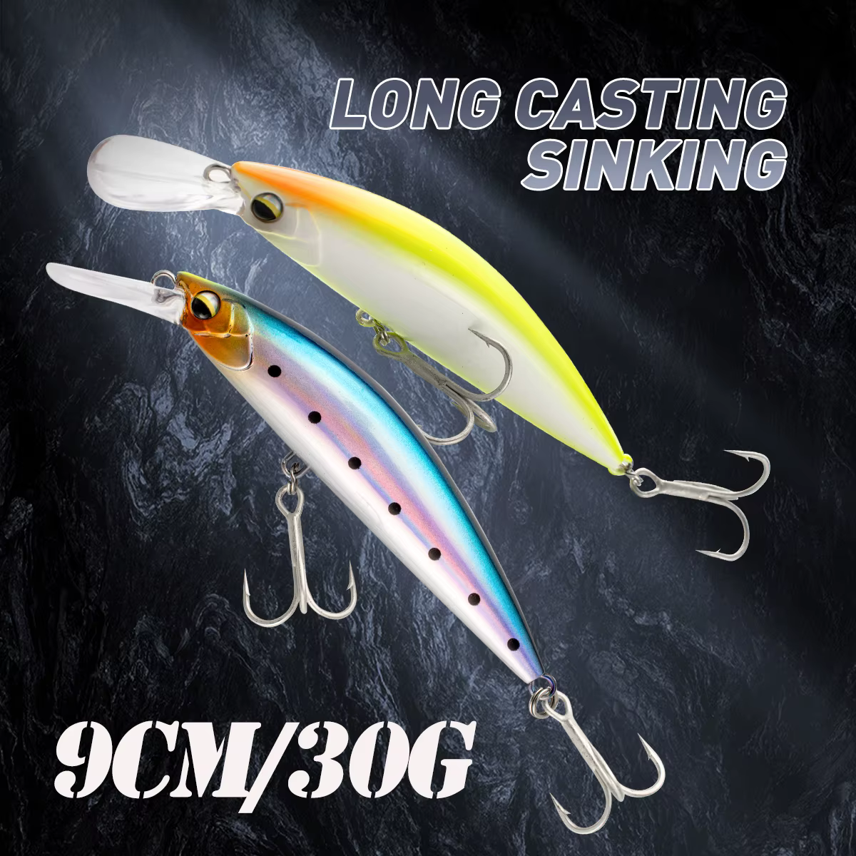 JOHNCOO Minnow Hundimiento - Señuelo de plástico para lubina - imagen 4