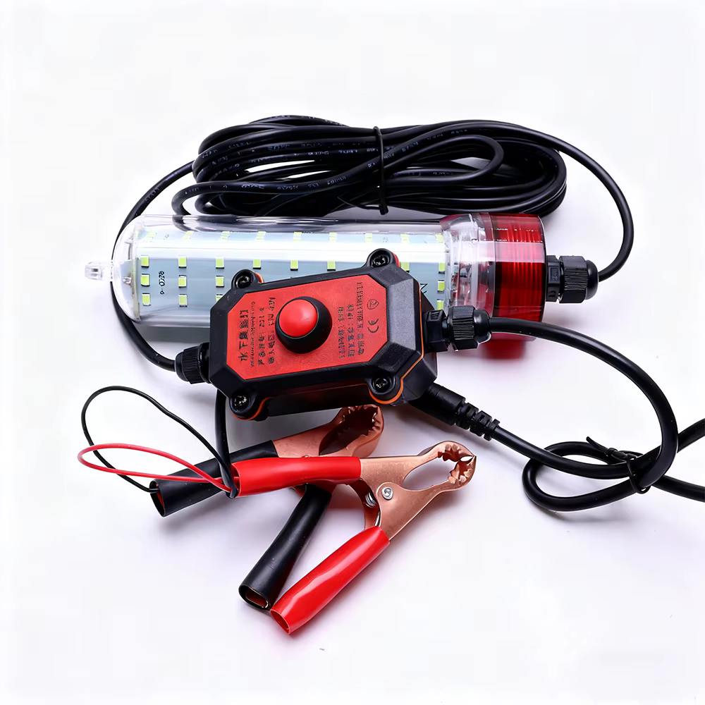Foco LED subacuático señuelo peces – Luz sumergible para pesca nocturna - imagen 5