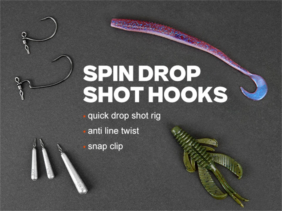 Ganchos con clip rápido para pesca