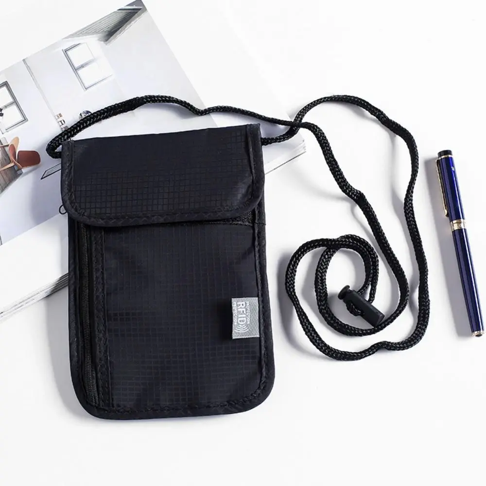 Portadocumentos RFID impermeable de nailon para pasaporte y DNI