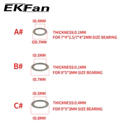 Perillas Carrete Pesca EKFan – Ajuste Metálico 0.1mm Rodamientos