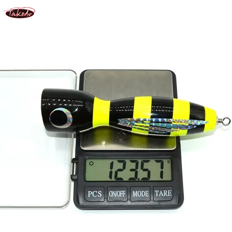 TAKEDO Popper de madera para lubina, pesca de superficie - imagen 2