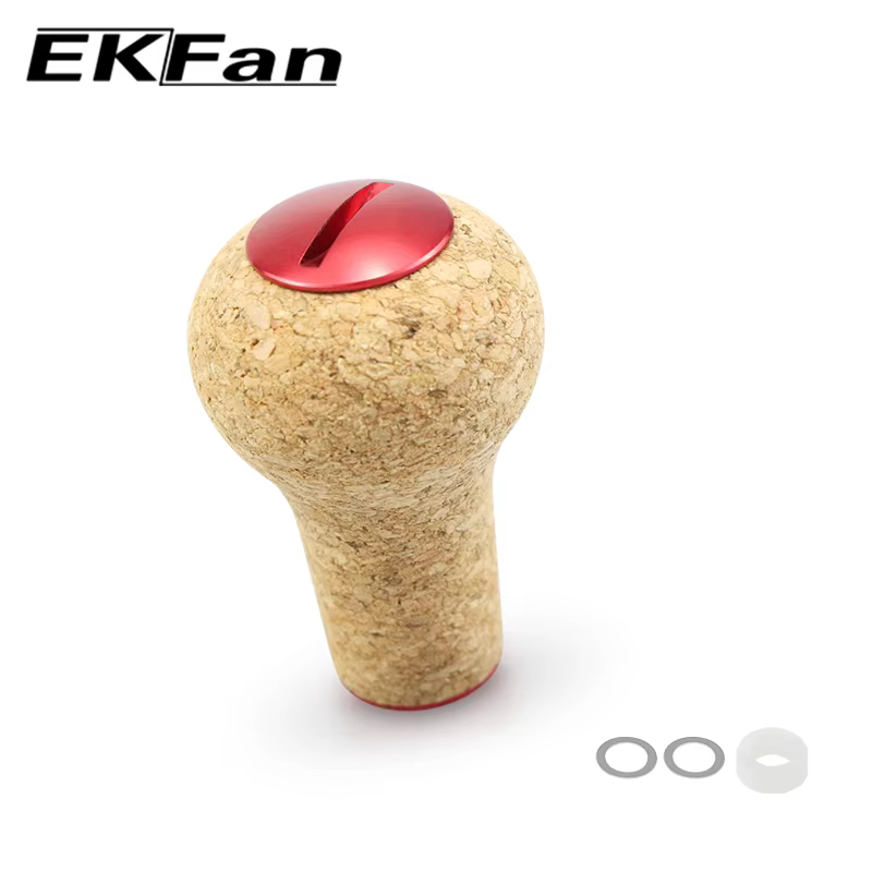 EKFan Perillas de corcho calabaza para eje 4 mm - mangos de carrete - imagen 3