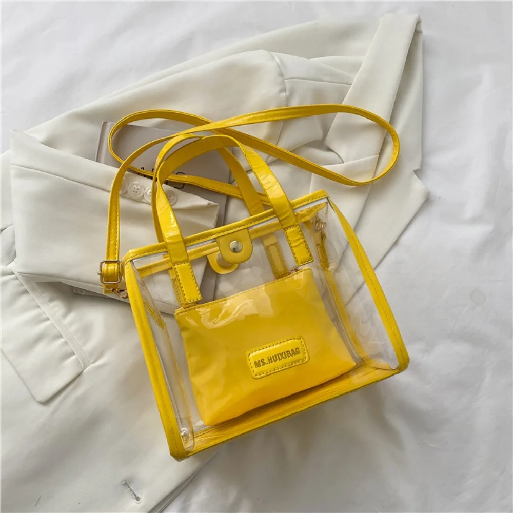 Bolso de hombro transparente de PVC portátil tipo tote - imagen 5