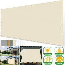 Malla sombra rectangular impermeable anti-UV con ojales para jardín