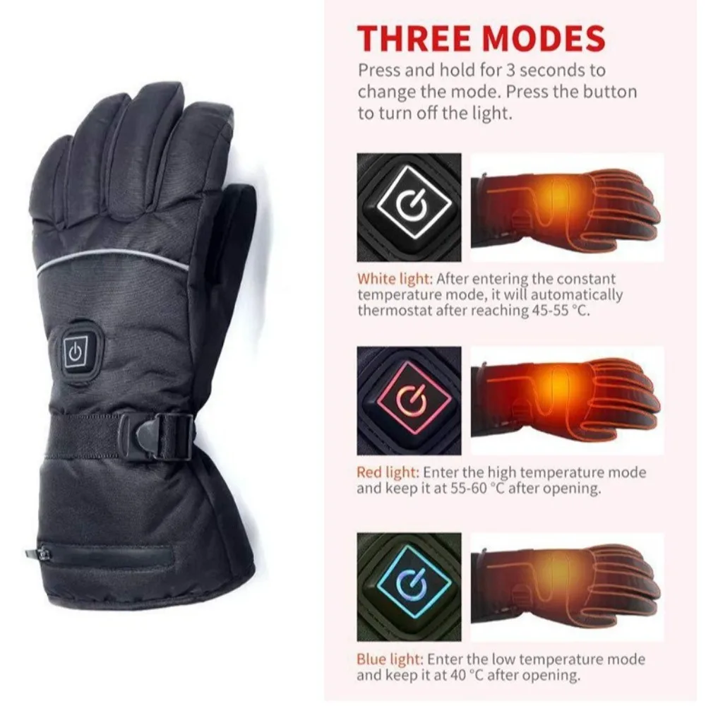 Guantes en uso durante una sesión de snowboard