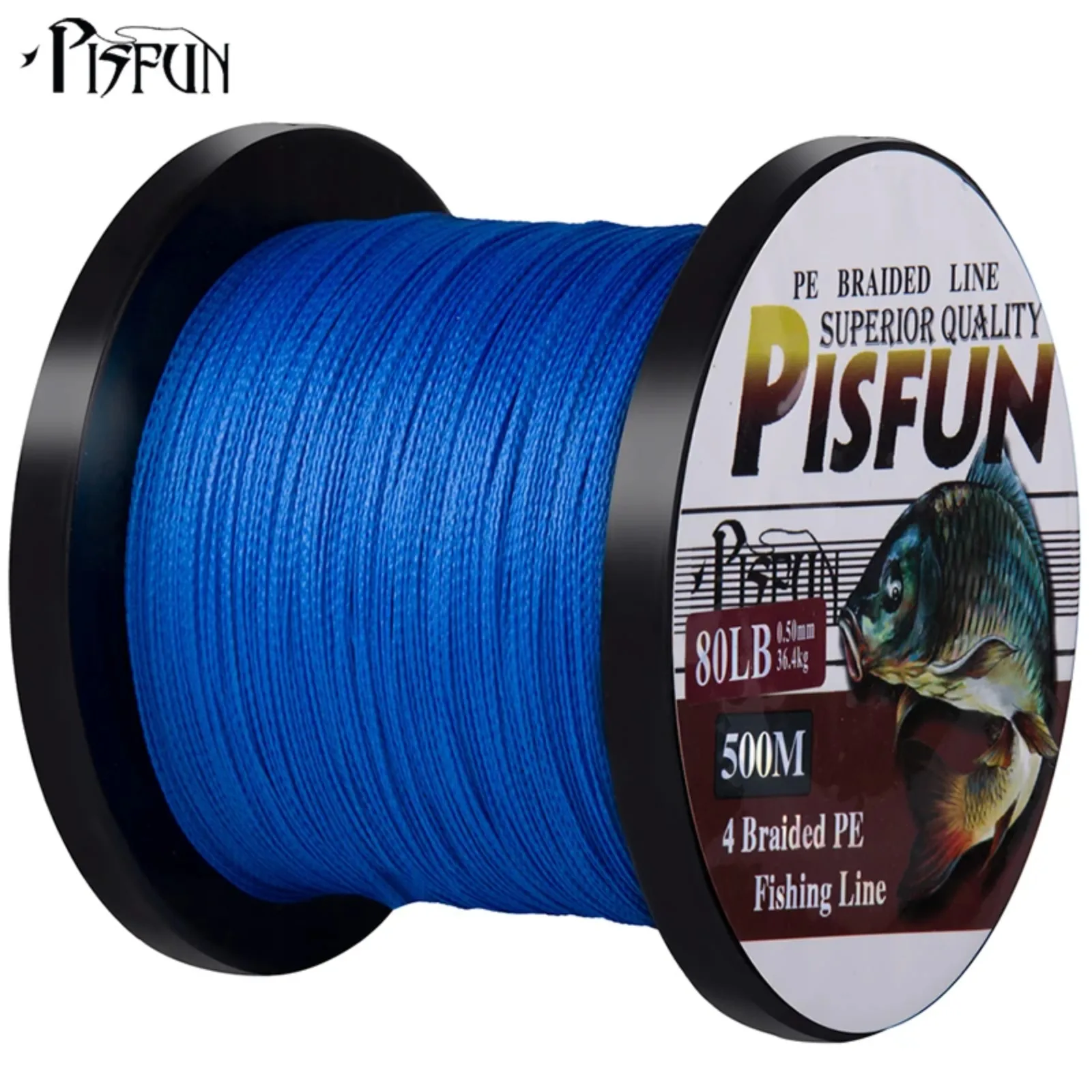Línea de pesca trenzada PISFUN sin estiramiento, resistente - imagen 5
