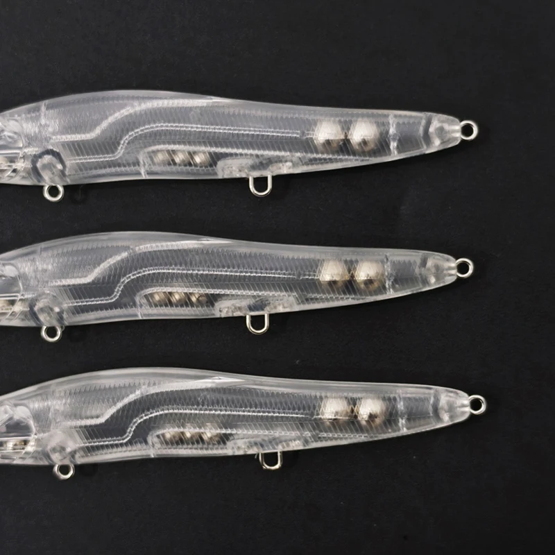 Minnow wobblers sin pintar de cuerpo transparente para DIY - imagen 5